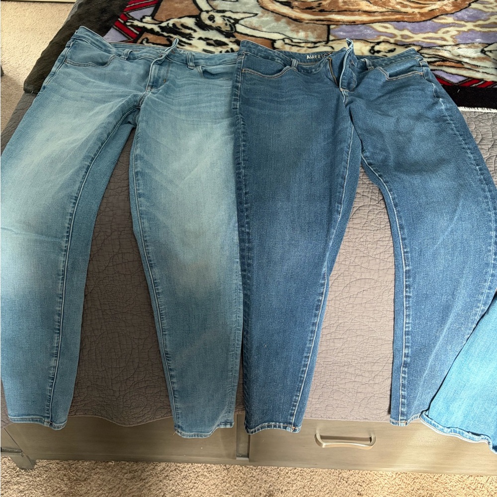 Two pairs of skinny jeans